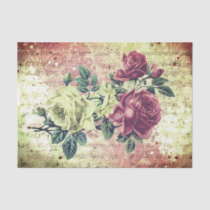 Vintage Roses Ephemera Decoupage Tissue Paper