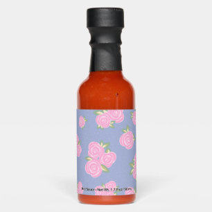 Vintage roses floral pattern hot sauces