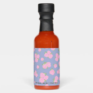 Vintage roses floral pattern hot sauces