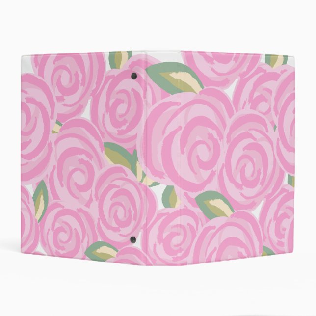 Vintage roses floral pattern mini binder (Background)