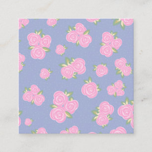 Vintage roses floral pattern referral card