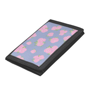 Vintage roses floral pattern tri-fold wallet