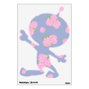 Vintage roses floral pattern wall decal