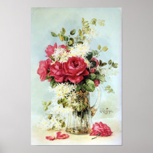 Vintage Roses Fresh from the Garden Poster