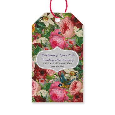 Vintage Roses Gift Tags Personalized EDIT TEXT