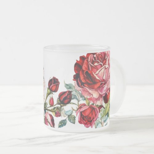 Vintage Roses Glass Mug