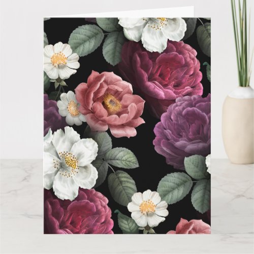 Vintage Roses Illustration Art Card