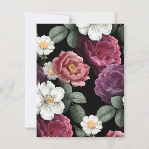 Vintage Roses Illustration Art Card