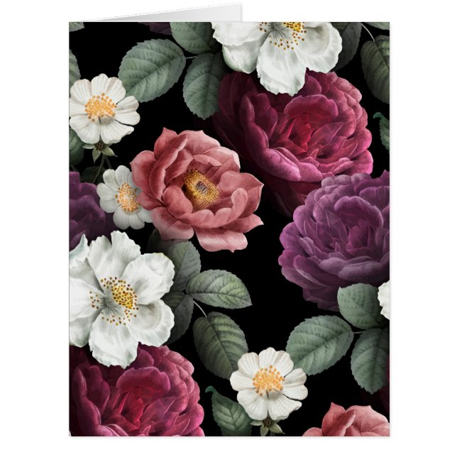 Vintage Roses Illustration Art Cards (Front)