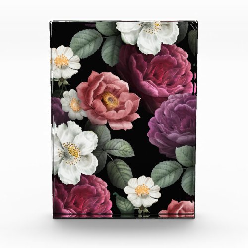 Vintage Roses Illustration Art Photo Block