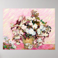 Vintage Roses in a vase, Van Gogh