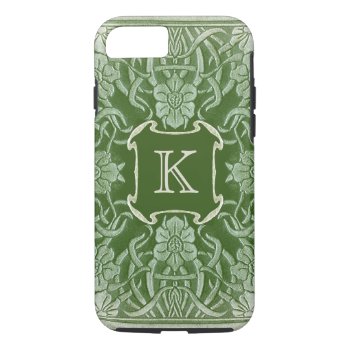 Vintage Roses In Green Iphone 8/7 Case by OldArtReborn at Zazzle