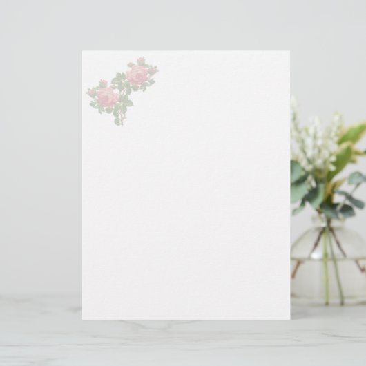 vintage roses letterhead (Standing Front)