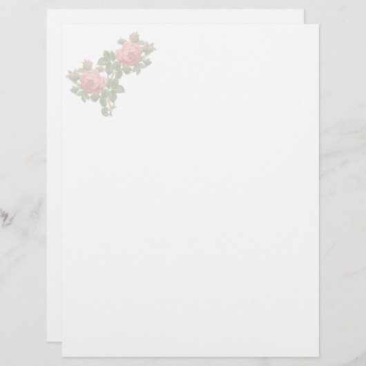 vintage roses letterhead (Front/Back)
