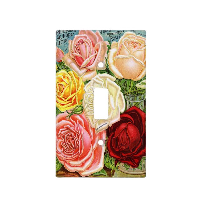 Vintage Roses Light Switch Cover (Front)