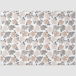 Vintage Roses Metallic Pattern Soft Gift Wrap Tissue Paper