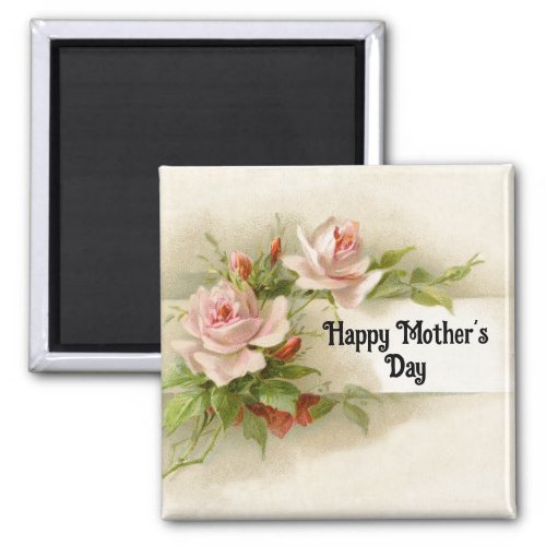 Vintage Roses Mothers Day Magnet