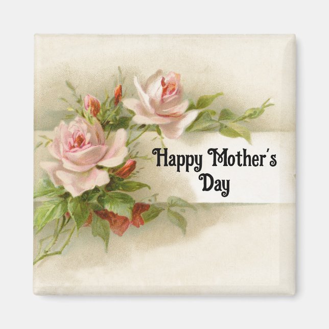 Vintage Roses Mother's Day Magnet (Front)