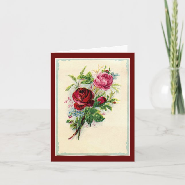 Vintage Roses Note Card (Front)