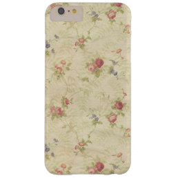 Vintage Roses old distressed fabric pattern Barely There iPhone 6 Plus Case