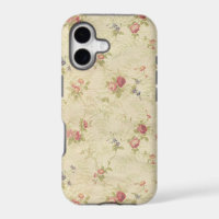 Vintage Roses old distressed fabric pattern