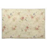 Vintage Roses Old Distressed Fabric Pattern Placemat at Zazzle