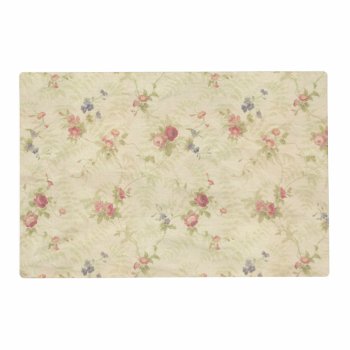 Vintage Roses Old Distressed Fabric Pattern Placemat by YANKAdesigns at Zazzle