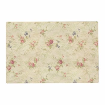 Vintage Roses Old Distressed Fabric Pattern Placemat by YANKAdesigns at Zazzle