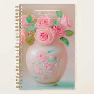 Vintage Roses Painting Planner Customizable