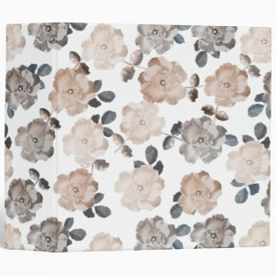Vintage Roses Pattern Office Portfolio Binder
