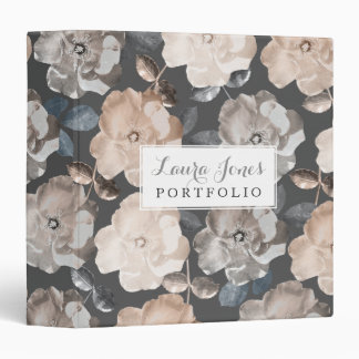 Vintage Roses Personalized Portfolio Binder