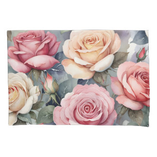 Vintage roses pillow case