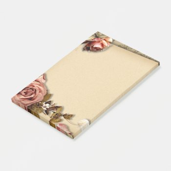Vintage Roses Post-it Notes by Pir1900 at Zazzle
