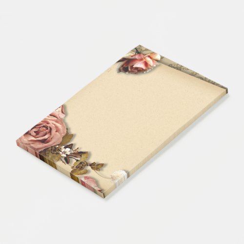 Vintage roses post_it notes