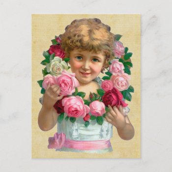 Vintage Roses Postcard by golden_oldies at Zazzle