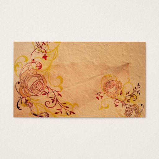 Customizable Vintage roses Profile Card Business Card Template