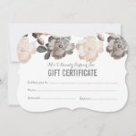 Vintage Roses Salon Gift Certificate Template