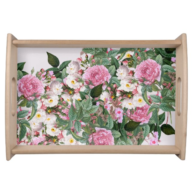 Vintage roses serving tray (Front)