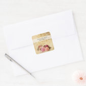 Vintage Roses Square Sticker (Envelope)
