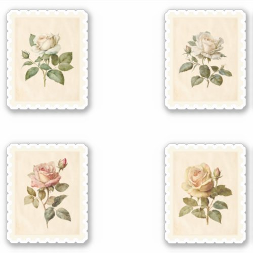 Vintage Roses stamp set Sticker