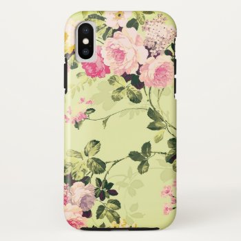 Vintage Roses Victorian Floral Iphone X Case by LeAnnS123 at Zazzle