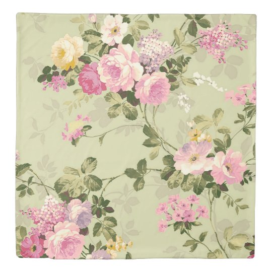 Vintage Roses Victorian Floral Duvet Cover Zazzle Com