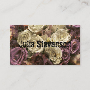 Vintage roses, vintage, shabby chic business card