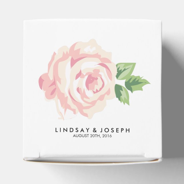 Vintage Roses Wedding Favor Boxes (Top)
