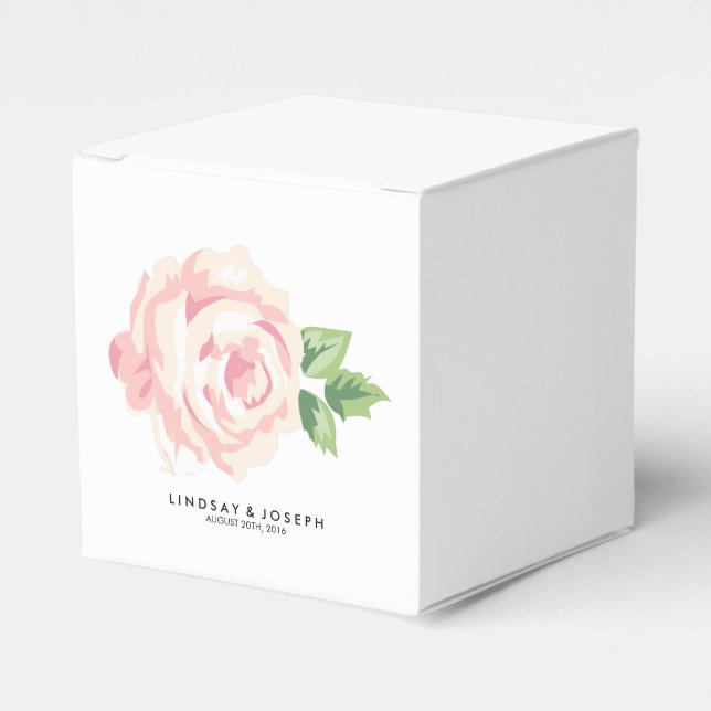 Vintage Roses Wedding Favor Boxes (Front Side)