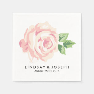 Vintage Roses Wedding Paper Napkins