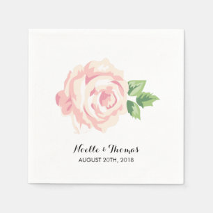 Vintage Roses Wedding Paper Napkins