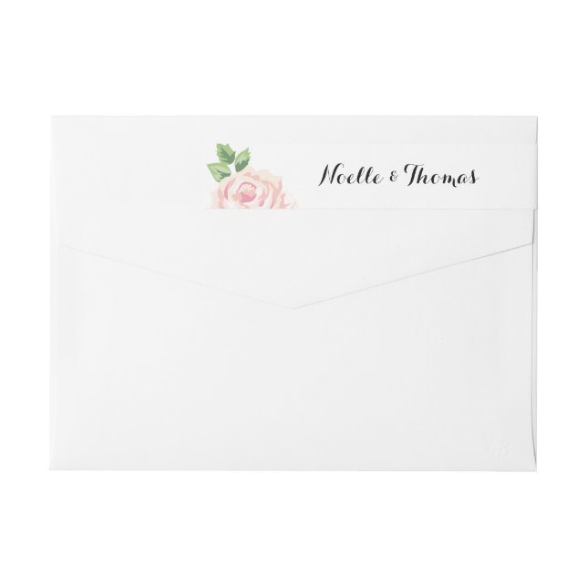 Vintage Roses Wedding Wrap Around Label (Back)