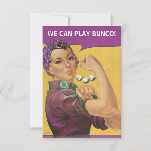 Vintage Rosie Funny Bunco Invite