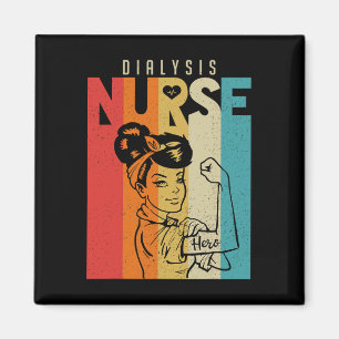 Vintage Rosie The Riveter Dialysis Nurse  Magnet